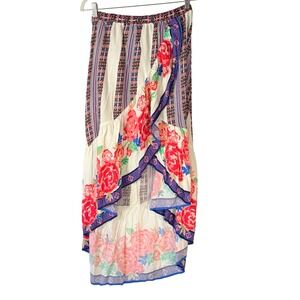 Flying Tomato Womens Maxi Skirt Boho Floral Print Tiered Ruffle cottagecore